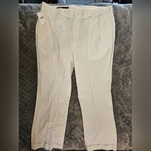 Polo Ralph Lauren 40x30 Men's white stripped dress pants
